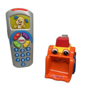 Fisher Price Bright Beginnings Happy Bulldozer Laugh & Learn Puppys Remote Music